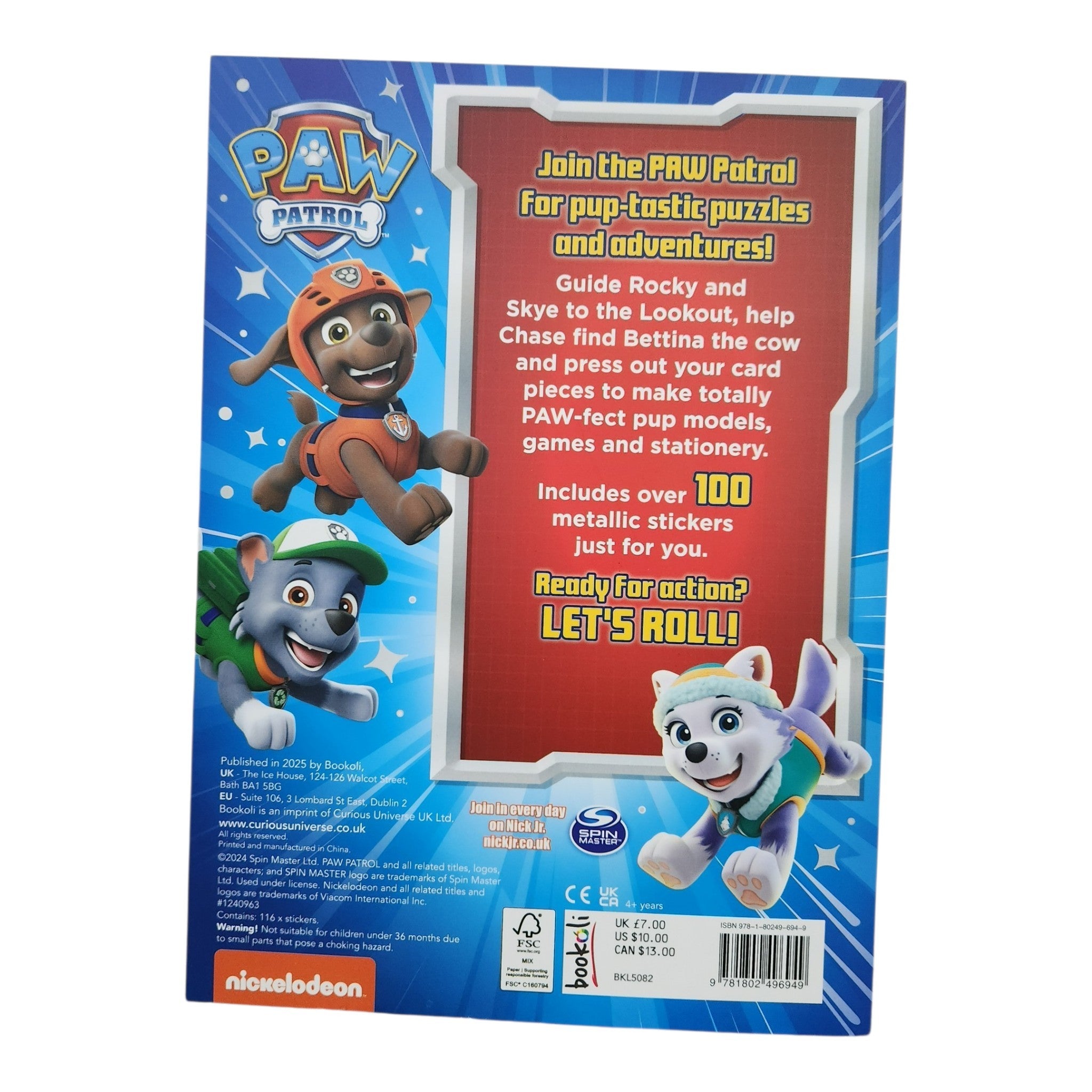 Paw Patrol to the rescue sticker book